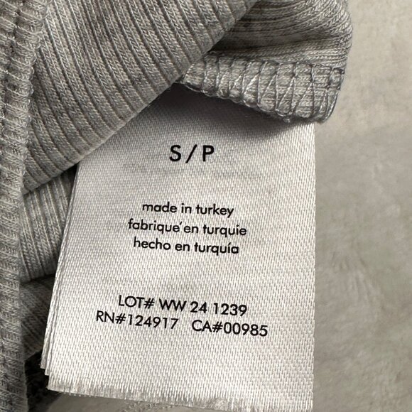 WeWoreWhat Womens Henley Bodysuit Gray Sz S Ribbed Long-Sleeve Comfy Stretch NWT - Picture 7 of 12
